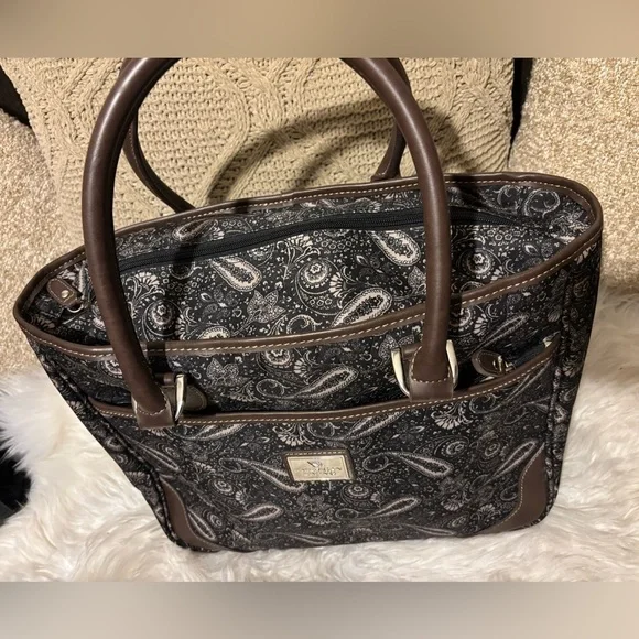 🤎🤎American Living Paisley Tote Bag with Brown Accents luggage .🤎🤎BOX B - Picture 10 of 12